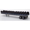 Time2Play HO 45 ft. Flat Bed Truck Trailer with Wheels 14 & Cradles 2 Set TI1926763